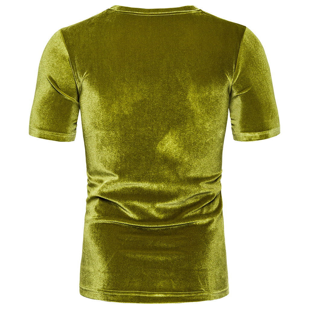 Summer Clothing Colors 2026 - Camiseta de Terciopelo para Hombre, Estilo