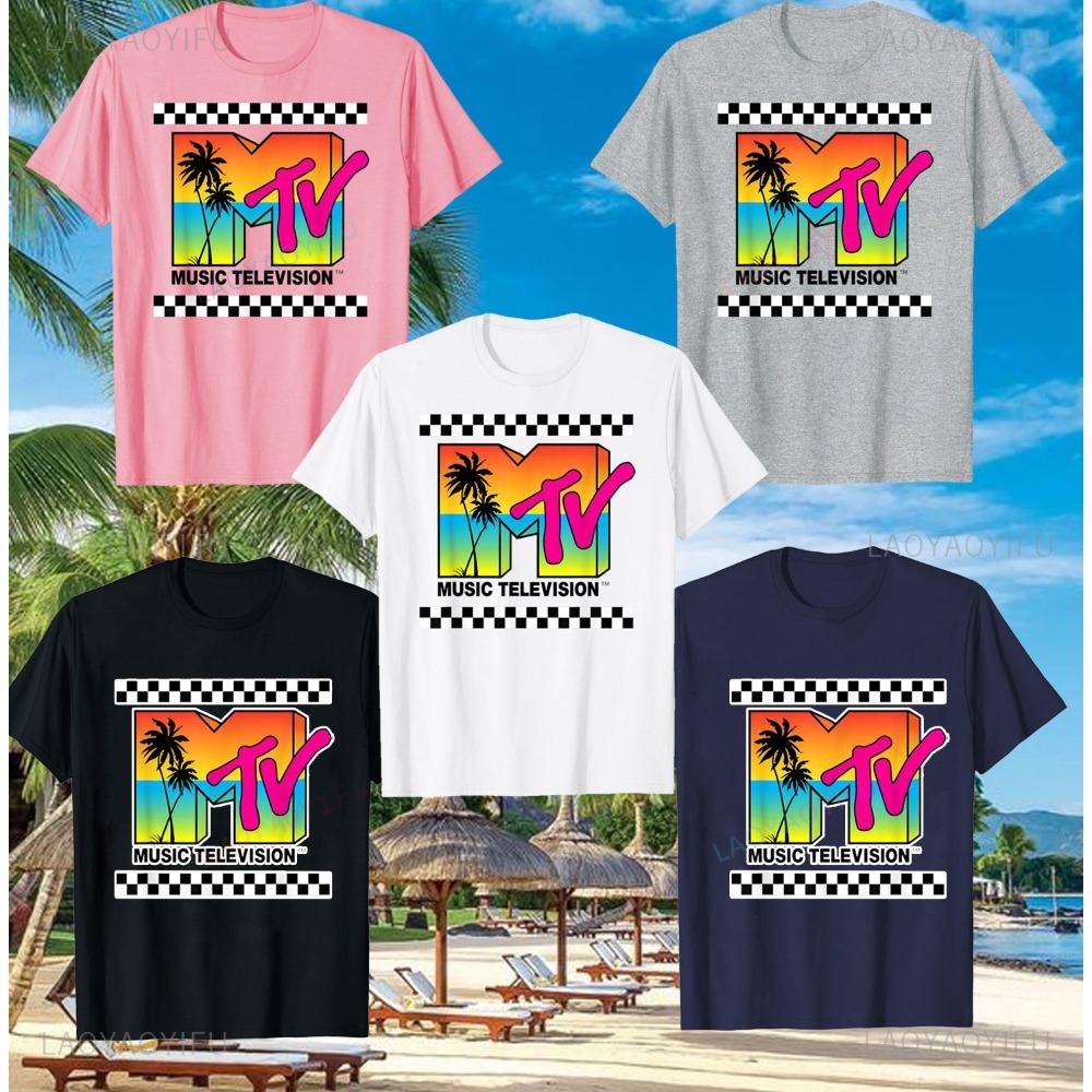 Summer Clothing Logo - Camiseta de Algodón con Gráfico Retro