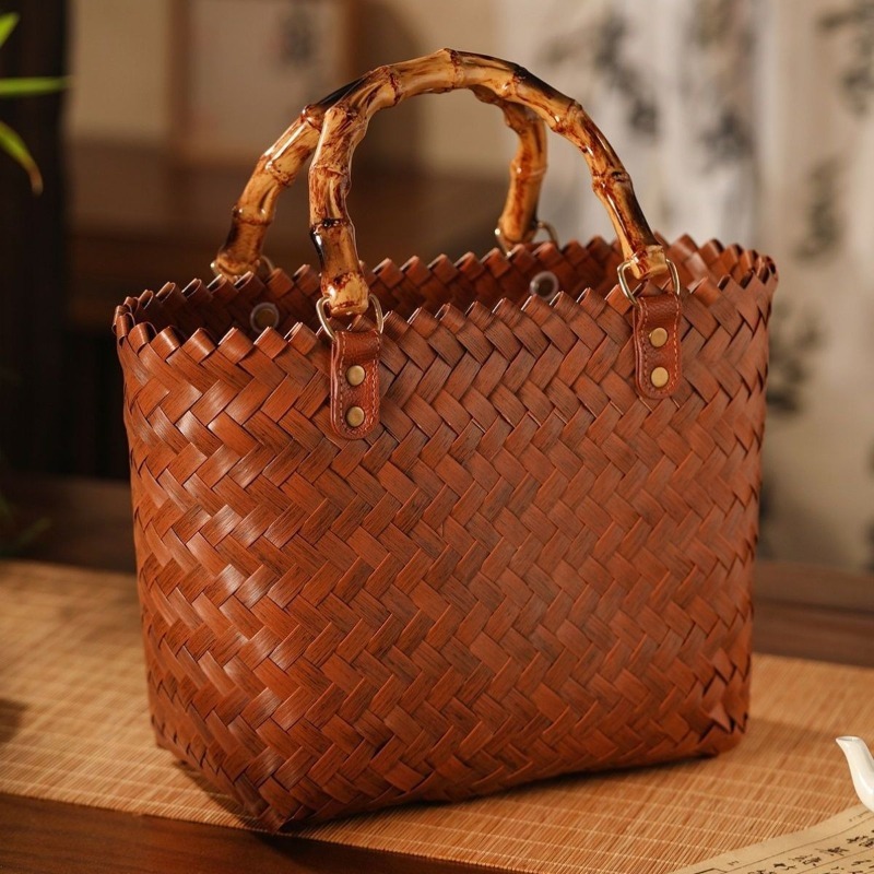Beach Bag Straw - Bolso de Mano Hecho a Mano,