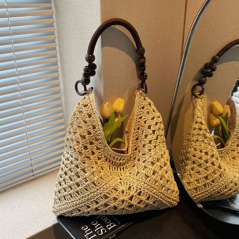 Bolso de Hombro Tejido de Paja - Beach Bag Straw reseña y precio