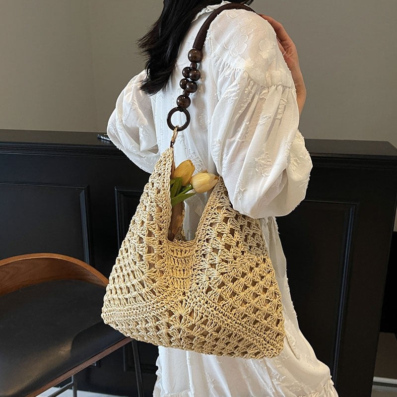 Bolso de Hombro Tejido de Paja - Beach Bag Straw reseña y precio