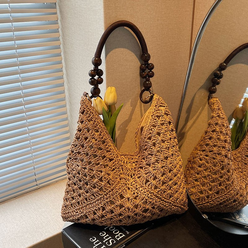 Bolso de Hombro Tejido de Paja - Beach Bag Straw reseña y precio