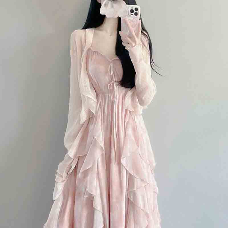 Conjunto de Vestido con tirant - Summer Clothing Aesthetic reseña y precio