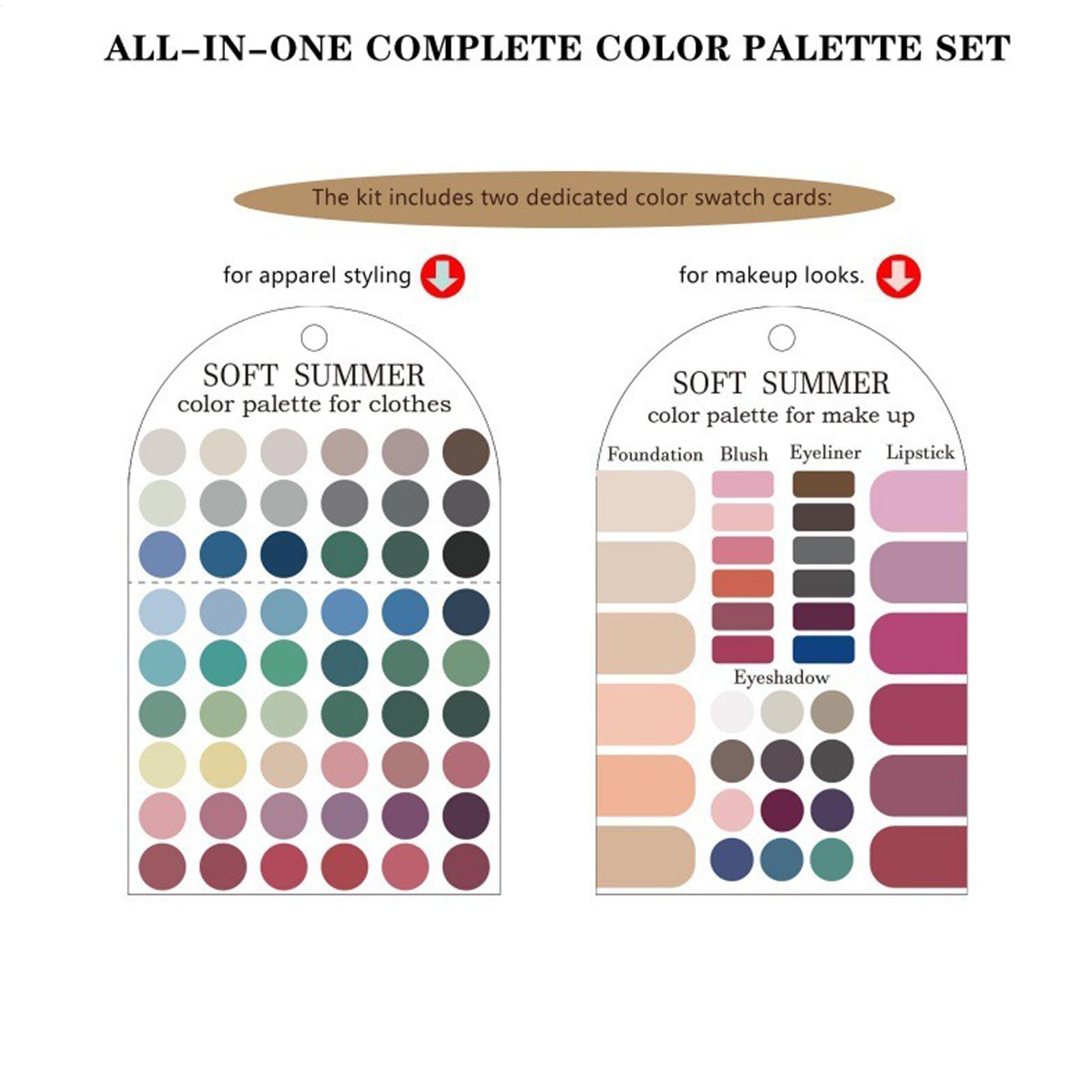 Paquete de 2 tarjetas de color - Summer Clothing Color Palette reseña y precio