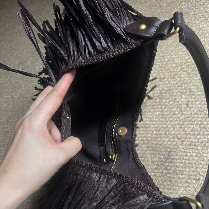 Bolsos de media luna delgados  - Beach Bag Straw reseña y precio
