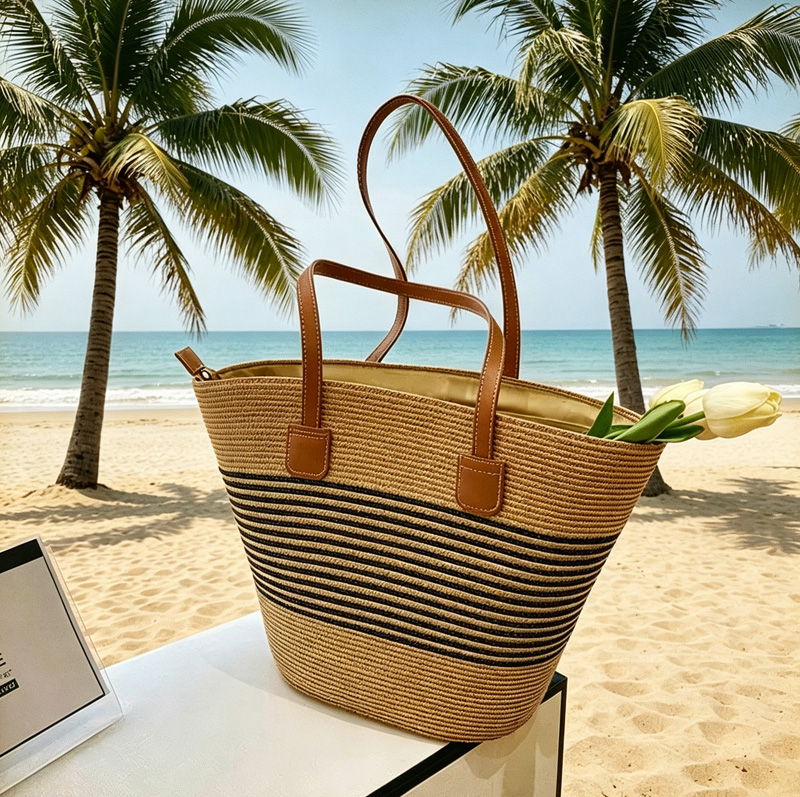 CLAREGQI Bolso de mano de paja - Beach Bag Straw reseña y precio